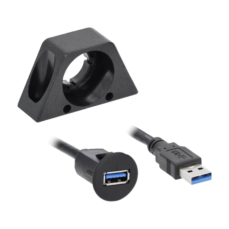 Install Bay IBR136 USB A 3.0 Female To USB A Male 3.0 1 Ft. image 1
