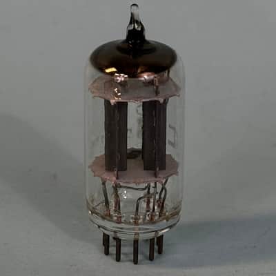 1960s Ates Marconi 12AU7 ECC82 Vintage Italy Long Plate O Getter Tube! T393 image 3