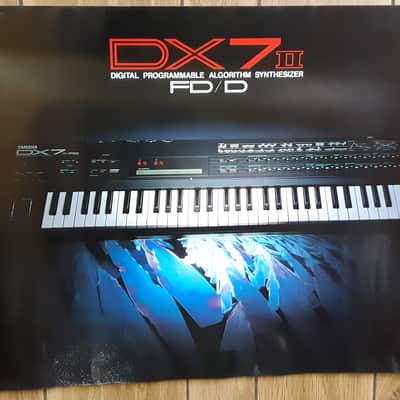 Yamaha DX7II FD and RX5/RX17 original POP wall posters c. 1987