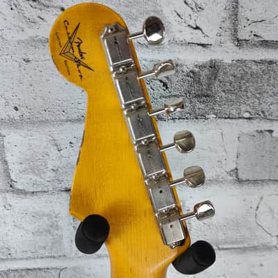 Fender Custom Shop Limited Edition Fat 1954 Stratocaster Relic with Closet Classic Hardware, 1-Piece Quartersawn Maple Neck Fingerboard, Aged Black image 8