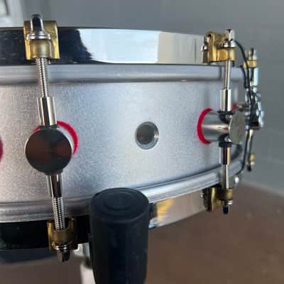 ~LIMITED EDITION~ A&F Red 4x14 Mercedes Aluminum Piccolo Snare Drum w/ Deluxe A&F Traveler Case (DH Room 4) image 5