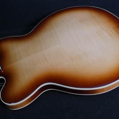 Hofner HCT-VTH-D-SP-SB Verythin CT SPECIAL Semi hollow Fame Maple Top New COMPACT like small 335 2 Humbuckers one a  P90 image 10