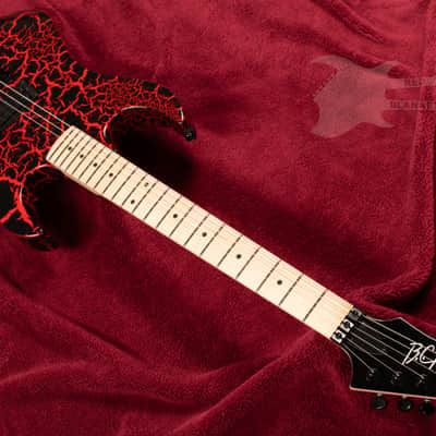 B.C. Rich Gunslinger Retro II with Floyd Rose - Red Crackle image 3