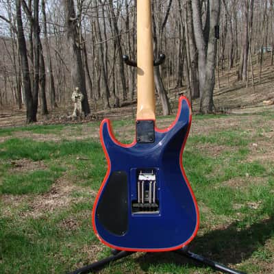 MIJ Jackson Pro Dinky DK2 Blue Orange Flames Japan image 4