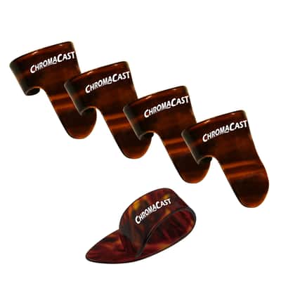 ChromaCast 4 Finger 1 Thumb Pick Pack, Shell, Medium image 1