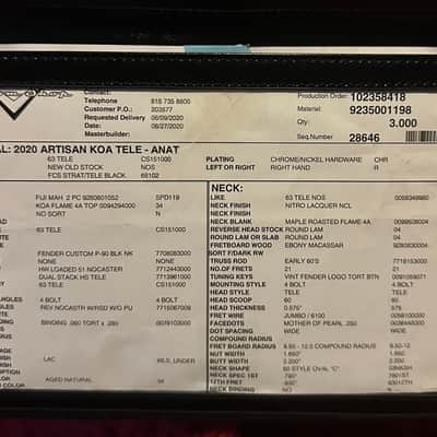 NEW Fender Artisan series p90 custom shop 2018 - 4A koa wood image 11
