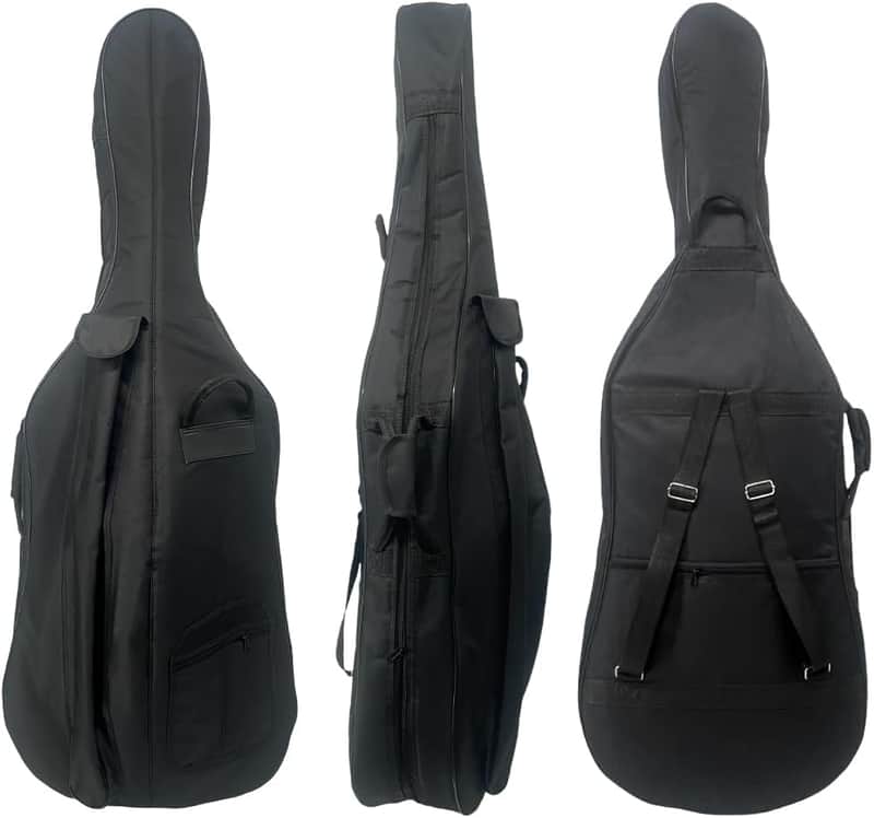 Cello Gig Bag 1/4 Size - Padded Soft Case with Backpack Straps & Accessories Pocket, Water-Resistant Lightweight Portable Instrument Cello Bag Cover Cloth for Travel & Storage (1/4 Style 1) image 1