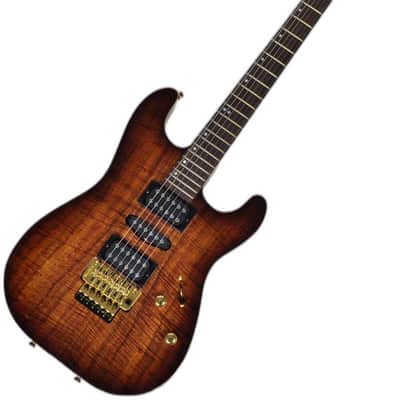 Schecter CET Koa Top USA Custom Shop Electric Guitar Tobacco Burst image 2