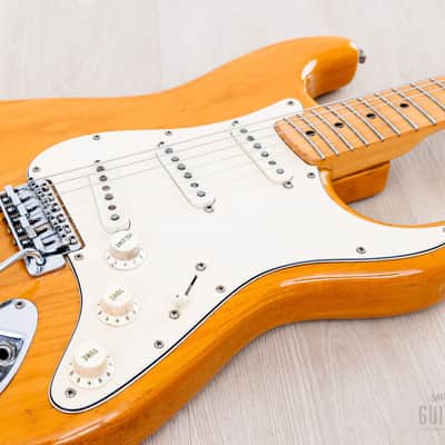 1974 Fender Stratocaster Vintage Electric Guitar Natural w/ Case image 6