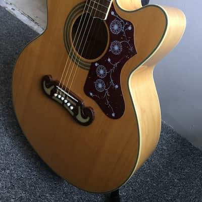 Epiphone EJ-200ce Made in Korea 1999 Natural Jumbo Acoustic Guitar image 4