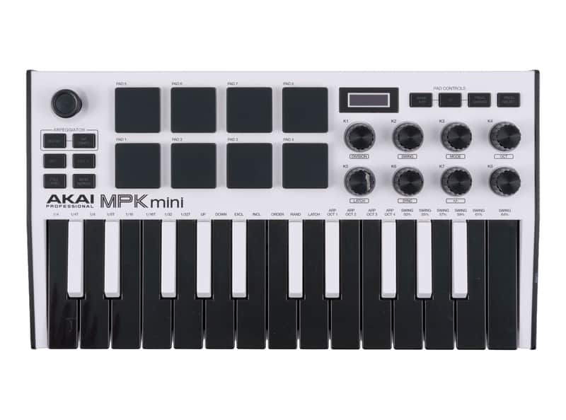 Akai MPK Mini mk3 SE Keyboard Controller (White) [USED] image 1