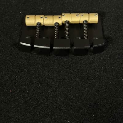 AlBridge Parts  F419QB 4-String Quick Release Bridge For Jazz Bass Or Precision Electric Bass Guitars Black (F419QB) image 2