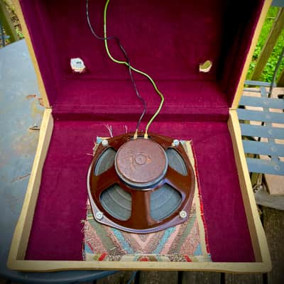 Rotary Connection 1x8 mini/portable loaded guitar speaker cab. Vintage 8 ohm 25 watt speaker. Vintage unique style. Semi open. Handmade. 2026 - Blonde wood image 4