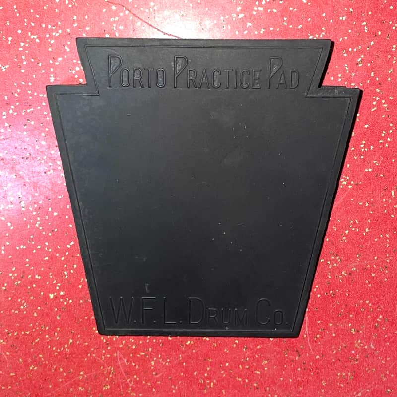Vintage 1950's WFL Ludwig Porto Practice Drum Pad - Black image 1