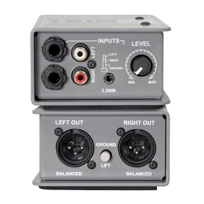 Radial Engineering Trim-Two Passive Stereo Direct Box with Level Control Bundle w/Pig Hog PCH10BK "Black Woven" Instrument Cable and Liquid Audio Polishing Cloth image 6
