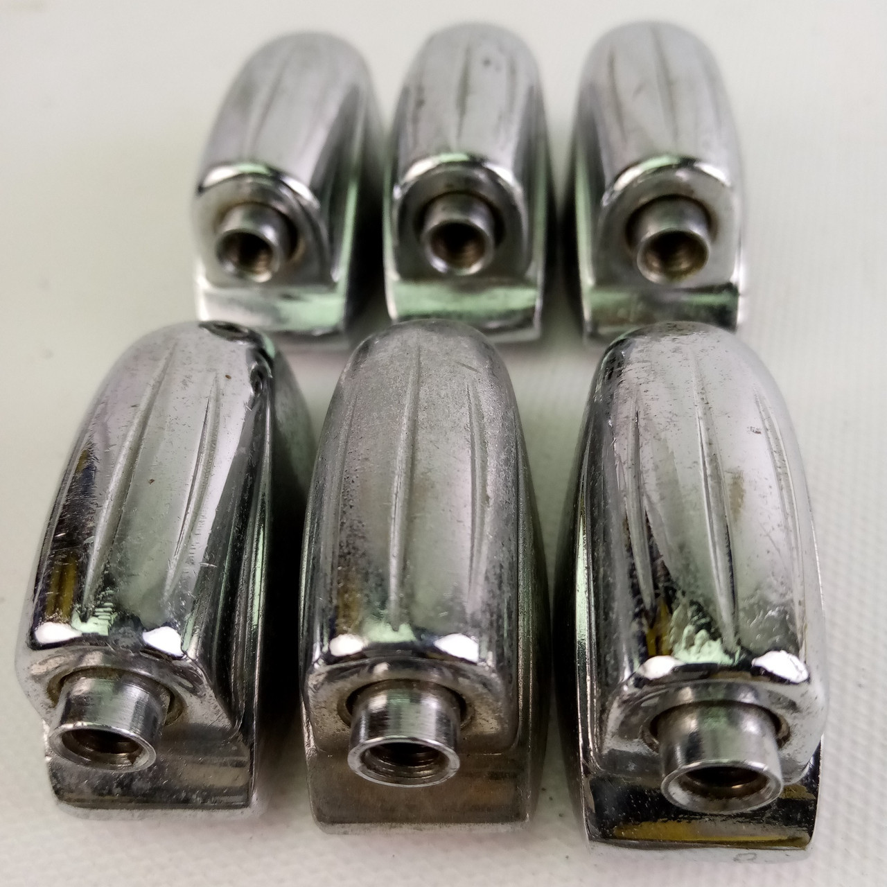 Gretsch 6x Tom/Snare Drum Lugs Round Badge Chrome Renown Streamline Vintage 60s — main photograph
