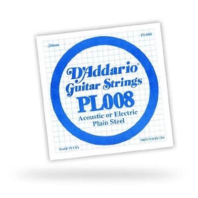D'Addario Single Plain Steel .008 String image 1