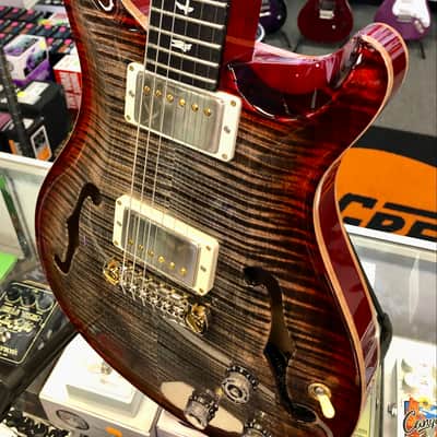 Paul Reed Smith PRS Hollowbody II Piezo 10 Top Charcoal Cherry Burst image 11