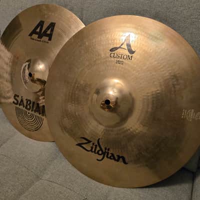 * 2 PACK * Zildjian 16" A Custom, Sabian 16" AA Thin crashes image 1