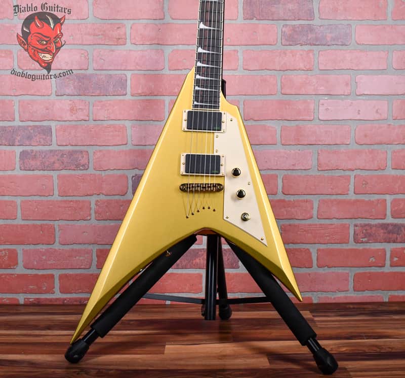 ESP LTD KH-V Kirk Hammett Signature Guitar Metallic Gold 2023 w/OHSC image 1