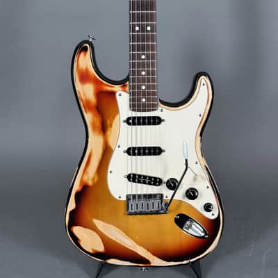 1991 Fender Stratocaster RW USA sunburst aged works fine case image 1