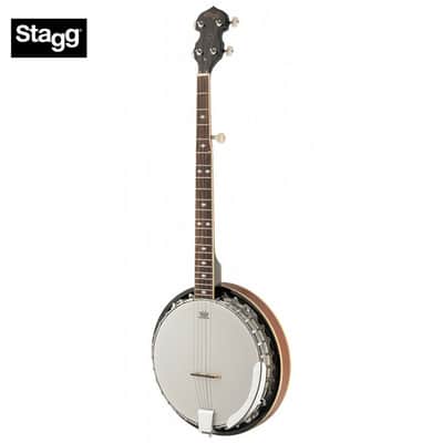Stagg BJM30 LH Mahogany Resonator 5-string Bluegrass Banjo Deluxe w/Metal Pot for Lefty Players image 1