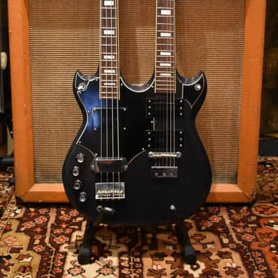 Vintage 1970s Baro Double Neck 4/6 String Guitar Bass Custom Luthier Instrument Gibson Style image 2