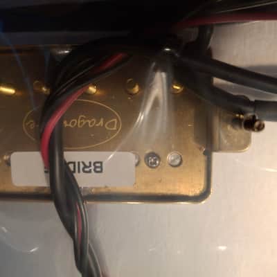 Dragon Fire Prewired-Loaded Strat Pickguard HH 2 Humbucker, 3 Ply Black/Gold 2023 image 3