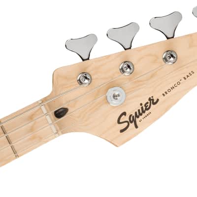 Squier Sonic Bronco Bass Maple Fingerboard White Pickguard Black image 5