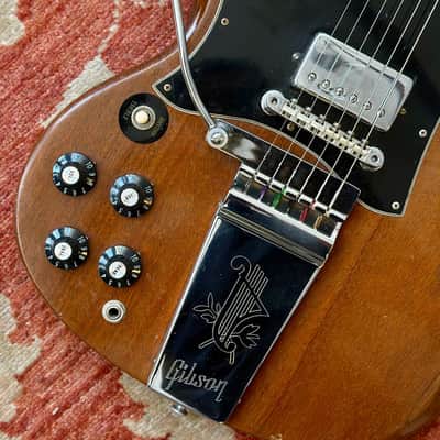 Modified 1970s Gibson SG Standard - Custom Order - Left-Handed in Walnut w/ OHSC & Paperwork image 9