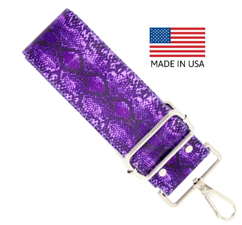 Guitar Strap | Handbag Strap |  Purple Snakeskin image 1