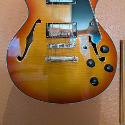 D'Angelico D'Angelico Premier Mini DC XT Semi-hollowbody 2024 - Honey Burst image 1