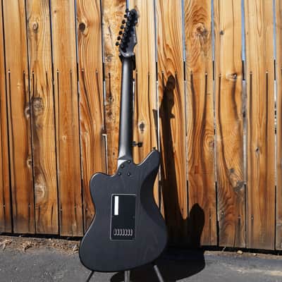 ESP LTD SIGNATURE SERIES AW-XJ7 Baritone Evertune Black Open Grain Stain 7-String Electric Guitar (2025) image 3