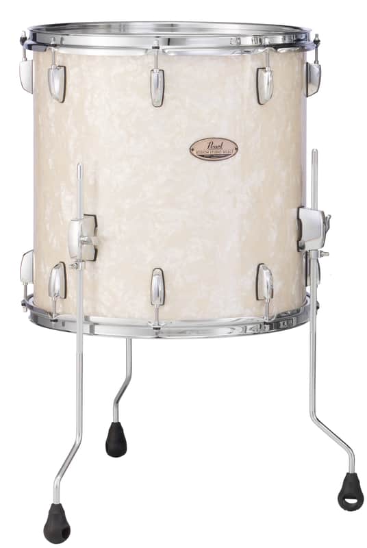 Pearl Session Studio Select Nicotine White Marine Pearl 14x14" Floor Tom Drum w/Legs Birch/Mahogany Dealer image 1