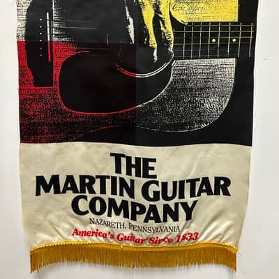 Martin Guitar Satin Store Banner, c.1970-1980's image 1