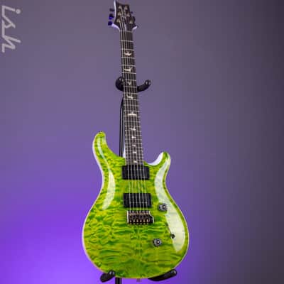 PRS Custom 24 Quilt Artist Top Eriza Verde Green with White Back Custom Color image 2