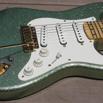 Fender 7 string custom shop prototype 2010 surf green metal flake 1of 4 image 4
