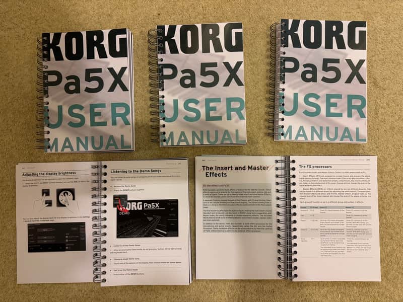Korg PA5X Printed Instruction Manual image 1
