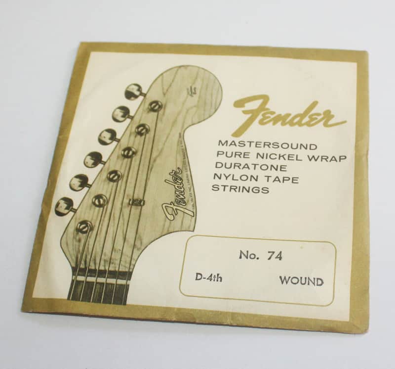 Vintage 1960 Fender Mastersound Pure Nickel Wrap Duratone Nylon Tape String 1 String D-4th #74 Wound image 1
