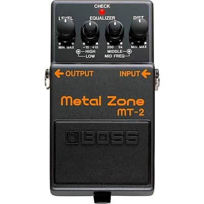 Boss MT-2 Metal Zone Effects Pedal (Silver Label) - Black image 2