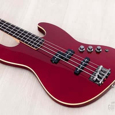 2011 Fender Aerodyne Jazz Bass AJB-DX Candy Apple Red PJ, Japan MIJ image 10