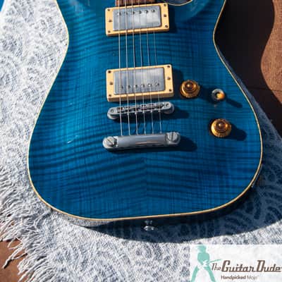 Late 90's ESP Horizon Custom Classic - Neck Through - See Through Blue w a KILLER AAA Flamed Maple Top - Made In Japan - Pro Set Up w Perfect Frets/Action/Intonation! image 8