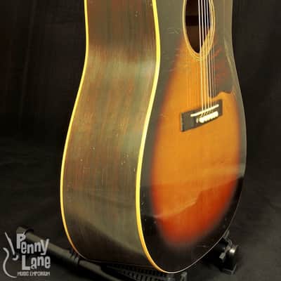 Pre-War Guitars Model J Slope Shoulder Acoustic Guitar With Case Distress Level 2 image 9