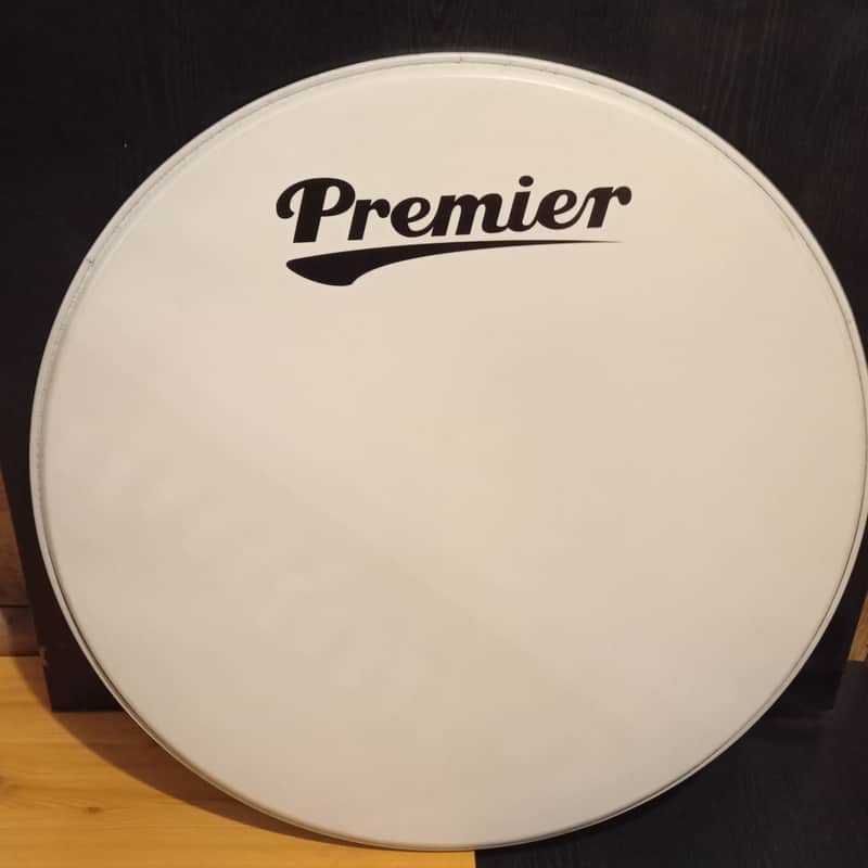 Premier 24" Bass drum head 90s-00 - White 🤍 image 1