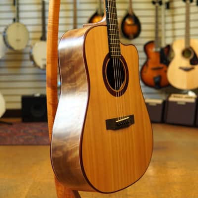James Claseman (Savage, MN) Handcrafted Lutz Spruce/Curly Walnut Cutaway Dreadnought Acoustic Guitar #7 2023 w/Padded Gig Bag image 2