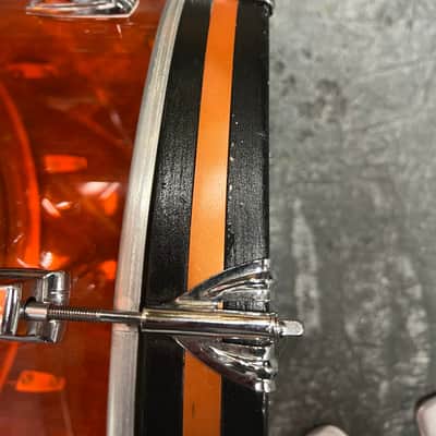 1974 Vintage Ludwig Vistalite 3-Piece Drum Set, Orange image 23