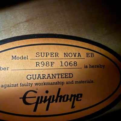 1998 Epiphone Noel Gallagher Supernova - Ebony image 6