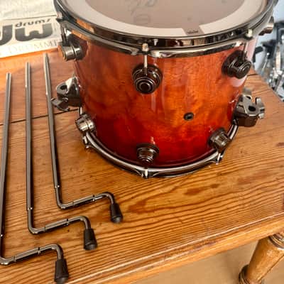 DW Collector‘s Exotic Quilted Sapeli SSC Standard Drum Kit 2021 image 12