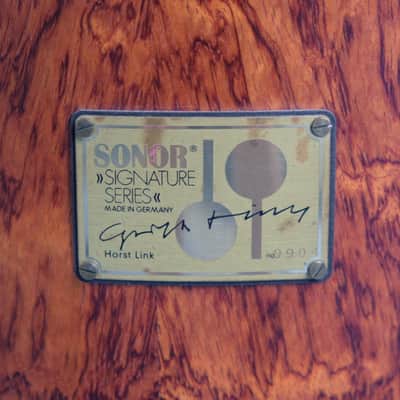 Sonor Signature Horst Link 18" - 10" - 12" - 14" Heavy Shells Bubinga drumkit from 1980's image 11