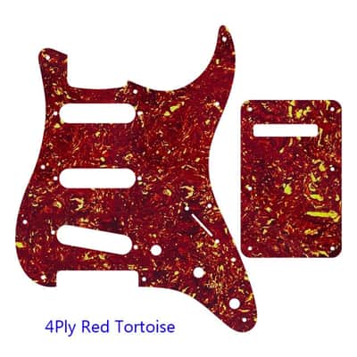 Guitar Pickguard With Back Plate Suit For USA/Mexico Fender Strat Standard SSS ST-4 ply golden pearl image 25